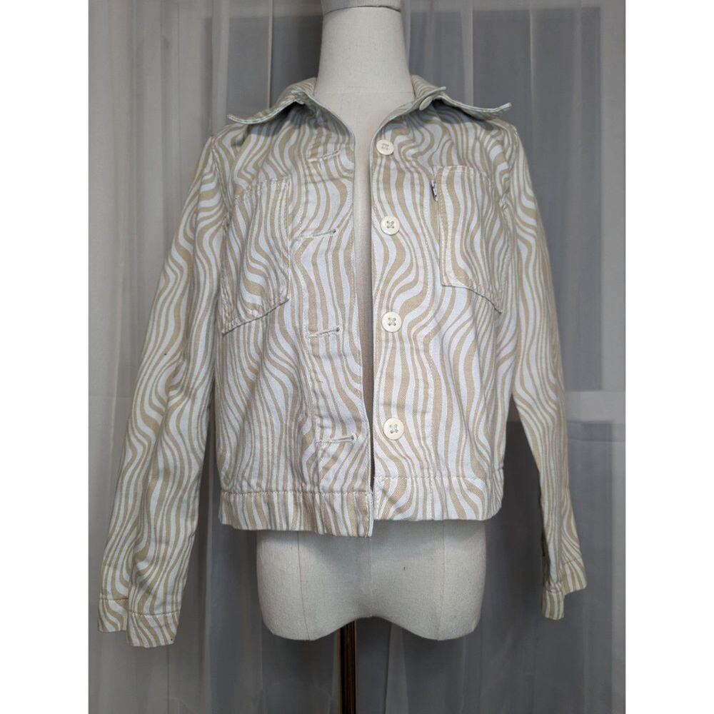 Levi's Shrunken Denim Optic Wave Chore Jacket - XS